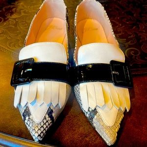 NEW J. Crew snake print flats